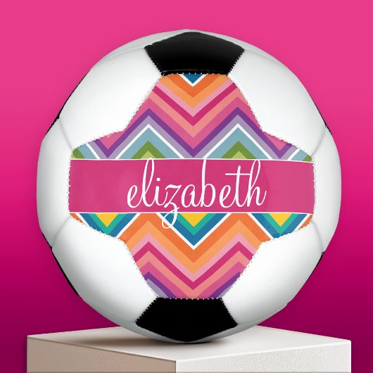 Huge Colorful Chevron Pattern Voetbal
