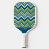 Huge Colorful Pastel Chevron Pattern - Script Name Pickleball Paddle (Achterkant)