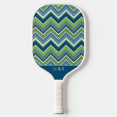 Huge Colorful Pastel Chevron Pattern - Script Name Pickleball Paddle (Voorkant)