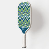 Huge Colorful Pastel Chevron Pattern - Script Name Pickleball Paddle (Links)