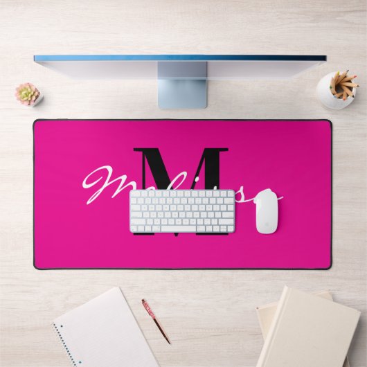 Huge computer mouse pad with custom monogram (Kantoor 1)
