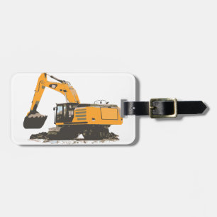 Huge Dirt Excavator Bagagelabel