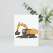 Huge Dirt Excavator Briefkaart (Staand voorkant)