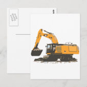 Huge Dirt Excavator Briefkaart (Voorkant / Achterkant)