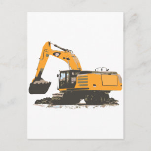 Huge Dirt Excavator Briefkaart