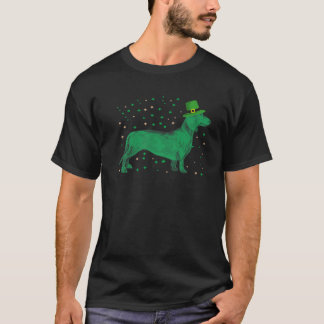 Huge Dog Leprechaun Irish Clover St Patrick's Day T-shirt