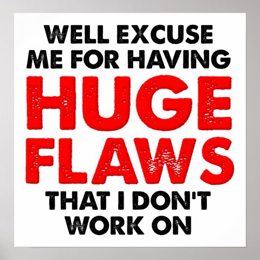 Huge Flaws Funny Poster (Voorkant)