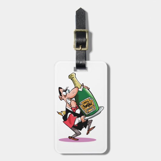 Huge Fles Champagne Bagage Labels (Voorkant verticaal)