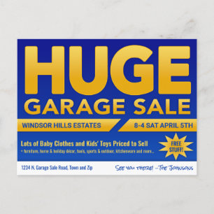 Huge Garage Sale - Briefkaart