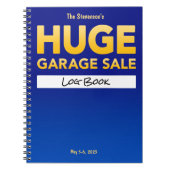 "Huge Garage Sale" Logboek/Planner/Inventaris/Gues Notitieboek (Voorkant)
