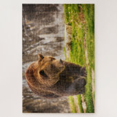 Huge Grizzly Beer in het wild Legpuzzel (Verticaal)
