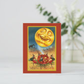 Huge Halloween Moon Card Briefkaart (Staand voorkant)