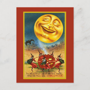 Huge Halloween Moon Card Briefkaart