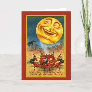 Huge Halloween Moon Card Kaart