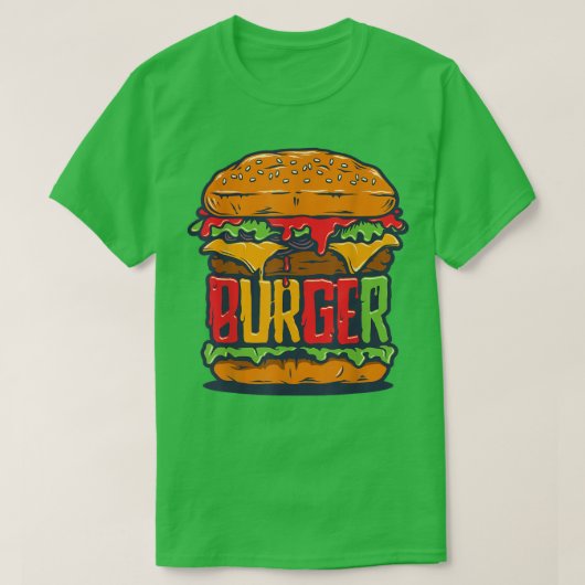 Huge Hamburger Cheeseburger Restaurant Funny Bu T-shirt (Design voorkant)