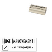 "Huge Improvement!" + Tutor Name Rubber Stamp Rubberstempel (Gestempeld)