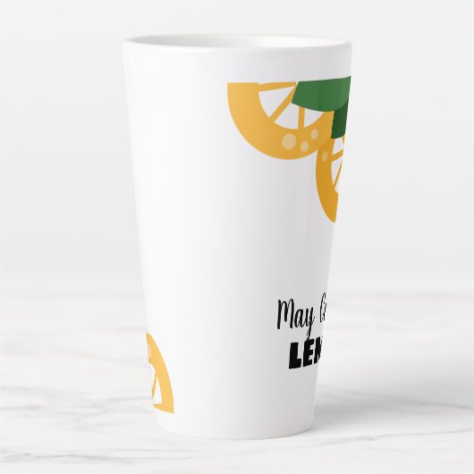 Huge Lemon Slices kan Lemon bevatten Latte Mok (Voorkant)