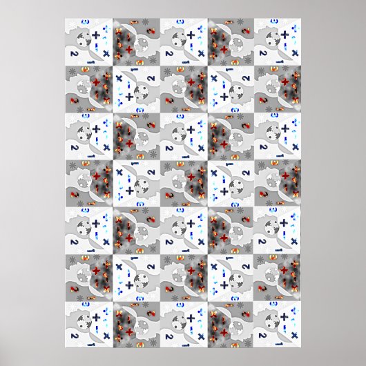 Huge Lotsa Wiskunde Brains Poster (Voorkant)