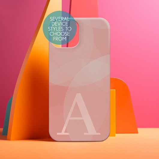 Huge Monogram - Deense Pastels Circles en Swirls Samsung Galaxy Hoesje