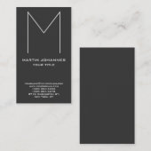Huge Monogram Verticaal Grafisch Visitekaartje (Voorkant / Achterkant)
