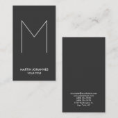 Huge Monogram Vertical Grey Visitekaartje (Voorkant / Achterkant)