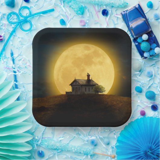 Huge Moon Papieren Bordje (Feest)