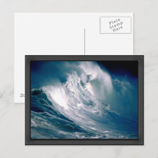 Huge Ocean Rogue Wave Painting Briefkaart (Voorkant / Achterkant)