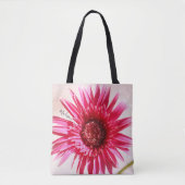 Huge Pink Daisy Bloom, gepersonaliseerd Tote Bag (Voorkant)