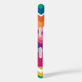 Huge Pink Oranje Paars Chevron Pattern met naam Case-Mate iPhone Case (Achterkant / Rechts)