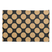 Huge Polka doet elke kleur op zwart Kussensloop (Achterkant)