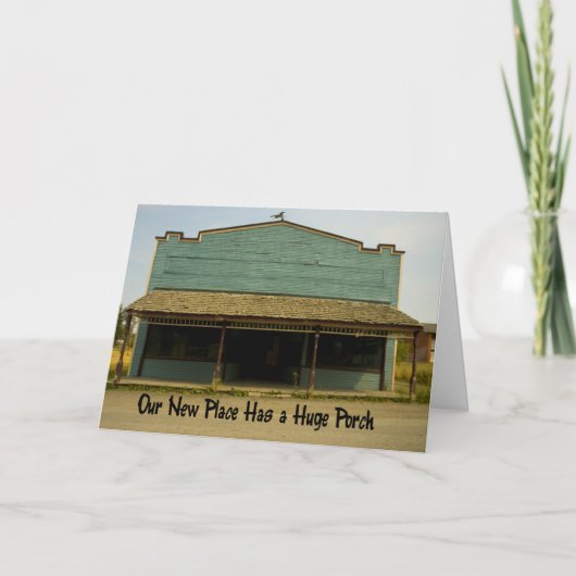 Huge Porch - Funny Change of Address Aankondiging (Voorkant)