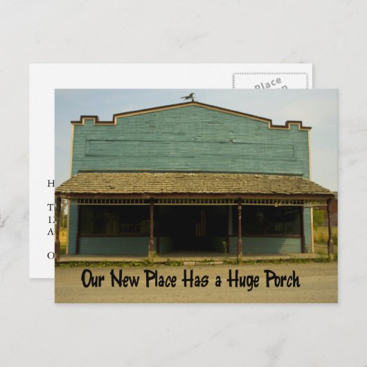 Huge Porch - Funny Change of Address Aankondigingskaart (Voorkant / Achterkant)