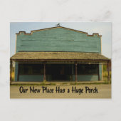 Huge Porch - Funny Change of Address Aankondigingskaart (Voorkant)