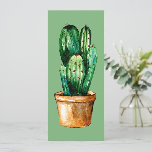 Huge Potted Cactus Book Mark (Staand voorkant)
