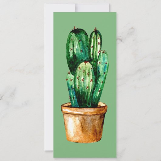 Huge Potted Cactus Book Mark (Achterkant)