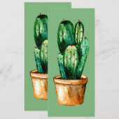 Huge Potted Cactus Book Mark (Voorkant / Achterkant)