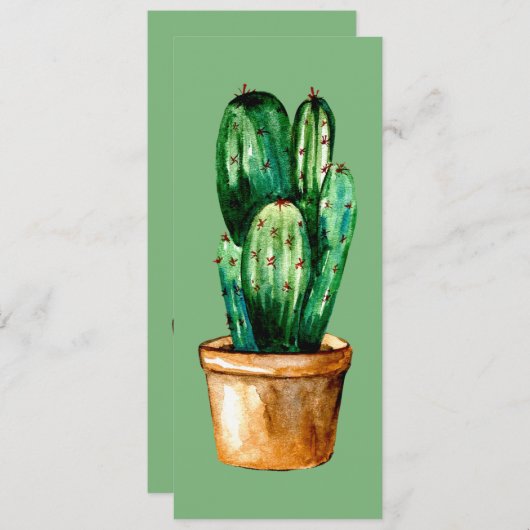 Huge Potted Cactus Book Mark (Voorkant / Achterkant)
