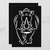  Huge Rhino Brilliant Animal Gift Bedankkaart (Voorkant / Achterkant)
