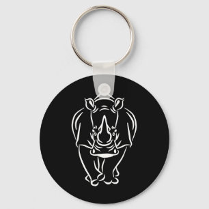 Huge Rhino Brilliant Animal Gift Sleutelhanger