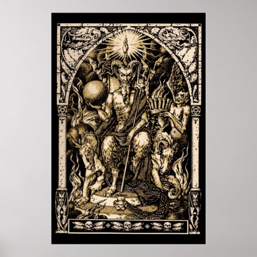 HUGE Satan Enthroned wall art 40x60 Poster (Voorkant)