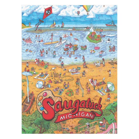 HUGE Saugatuck (dag) Tafelkleed (Voorkant)