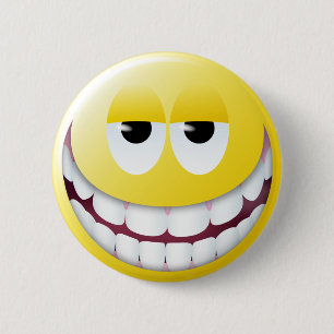 Huge Smile Face Ronde Button 5,7 Cm