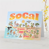 Huge SoCal-Wenskaart Kaart (Gele Bloem)