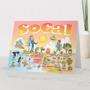Huge SoCal-Wenskaart Kaart