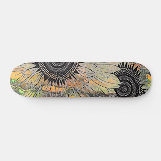 Huge Sunflower Skateboard (Horizontaal)