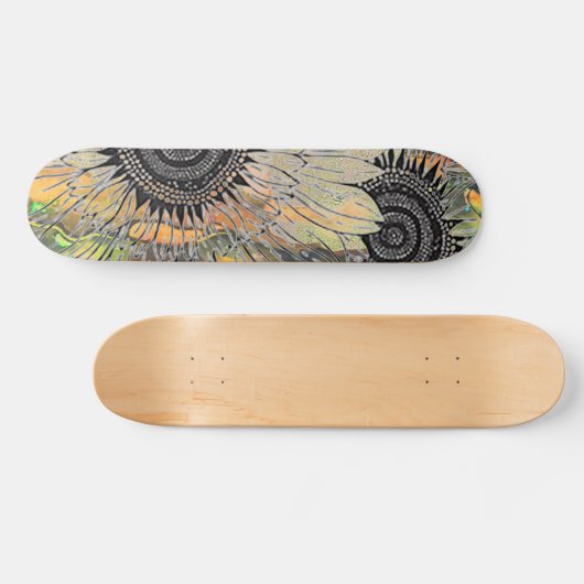 Huge Sunflower Skateboard (Horizontaal)