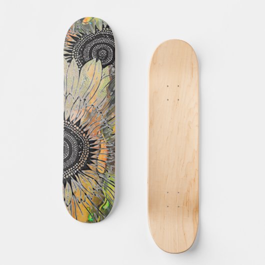 Huge Sunflower Skateboard (Voorkant)