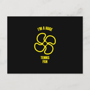 Huge tennis fan grappige sport briefkaart