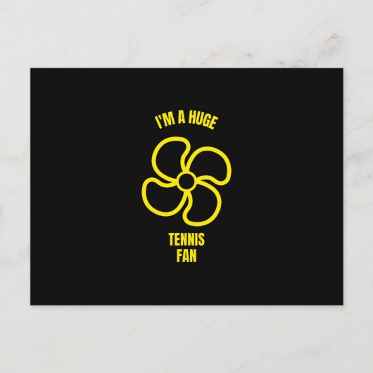Huge tennis fan grappige sport briefkaart (Voorkant)
