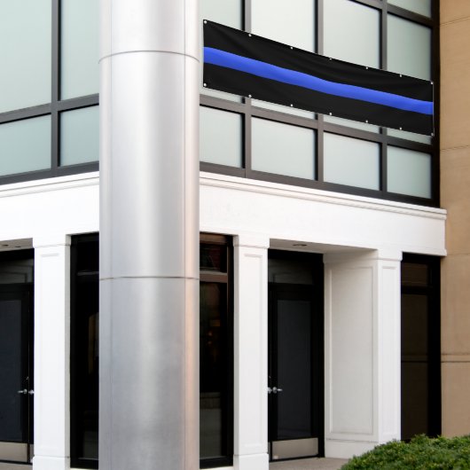 Huge Thin Blue Line Spandoek (Buitenkant Gebouw)